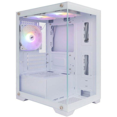 Корпус 1STPLAYER Miku Mi2 White (Mi2-WH-3F1-W) / mATX / 3x120mm LED fans