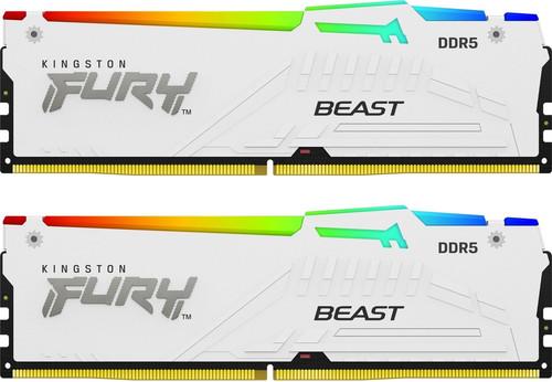 Оперативная память Kingston Fury Beast AMD RGB White [KF556C36BWEAK2-64] 64 ГБ