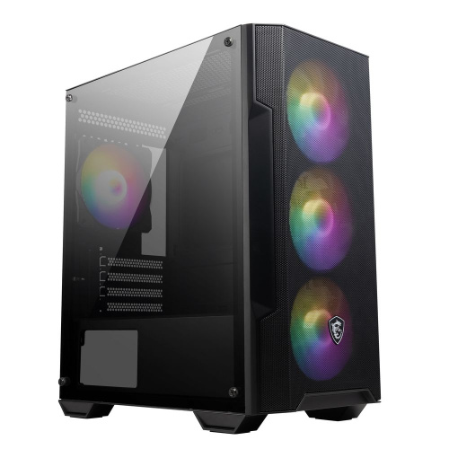 Корпус MSI Mag Force M100A (306-7G20A28-HH9) без блока питания Mini-Tower, TG, 4x120mm ARGB, 2xUSB 2.0, 1xUSB 3.0, mATX, mITX Black
