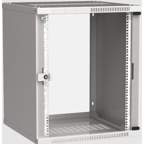 Шкаф коммутационный ITK Linea WE (LWE3-15U66-GF) настенный 15U 600x600мм пер.дв.стекл серый