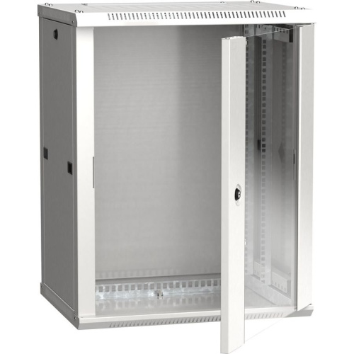 Шкаф коммутационный ITK Linea W (LWR3-15U64-GF) настенный 15U 600x450мм пер.дв.стекл серый сталь