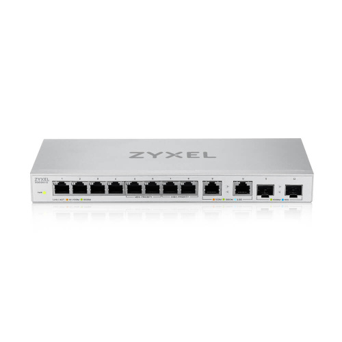 Коммутатор управляемый Zyxel XGS1010-12-ZZ0102F (L2) 8x1Гбит/с 2x2.5Гбит/с 2SFP+