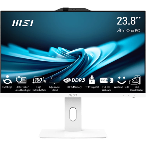 Моноблок MSI Pro AP242P 14M-687RU (9S6-AE0622-835) 23.8" Full HD, Intel Core i7 14700, 16ГБ DDR5, 512ГБ SSD, Windows 11 Professional, белый