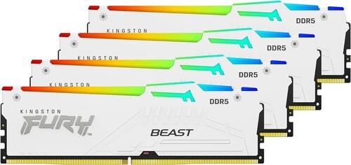 Оперативная память Kingston FURY Beast White RGB [KF556C40BWAK4-128] 128 ГБ