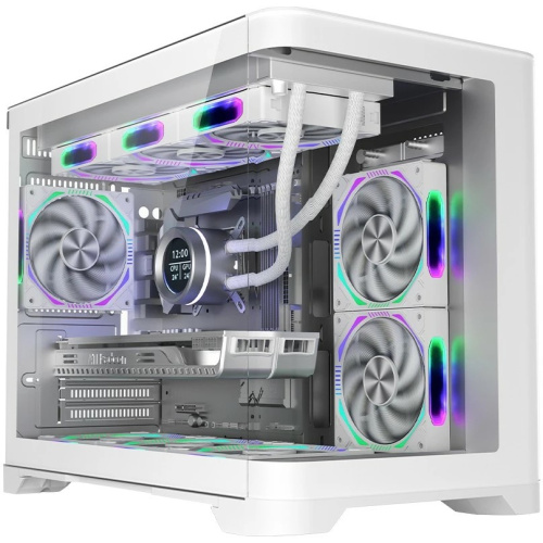 Корпус 1STPLAYER UVIEW UV6 White (UV6-WH) / mATX