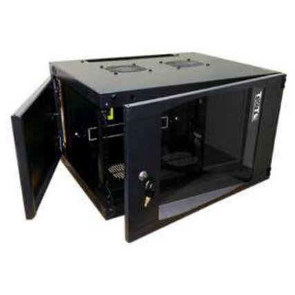 Шкаф коммутационный Lanmaster Next TWT-CBWNG-12U-6X4-BK 12U 550x450мм пер.дв.стекл черный