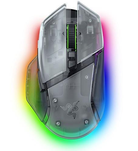 Мышь беспроводная/проводная Razer Basilisk V3 Pro 35K [RZ01-05240400-R3G1] прозрачный