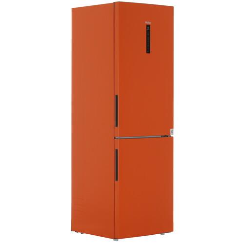 Холодильник с морозильником   Haier C2F636CORGU1 оранжевый