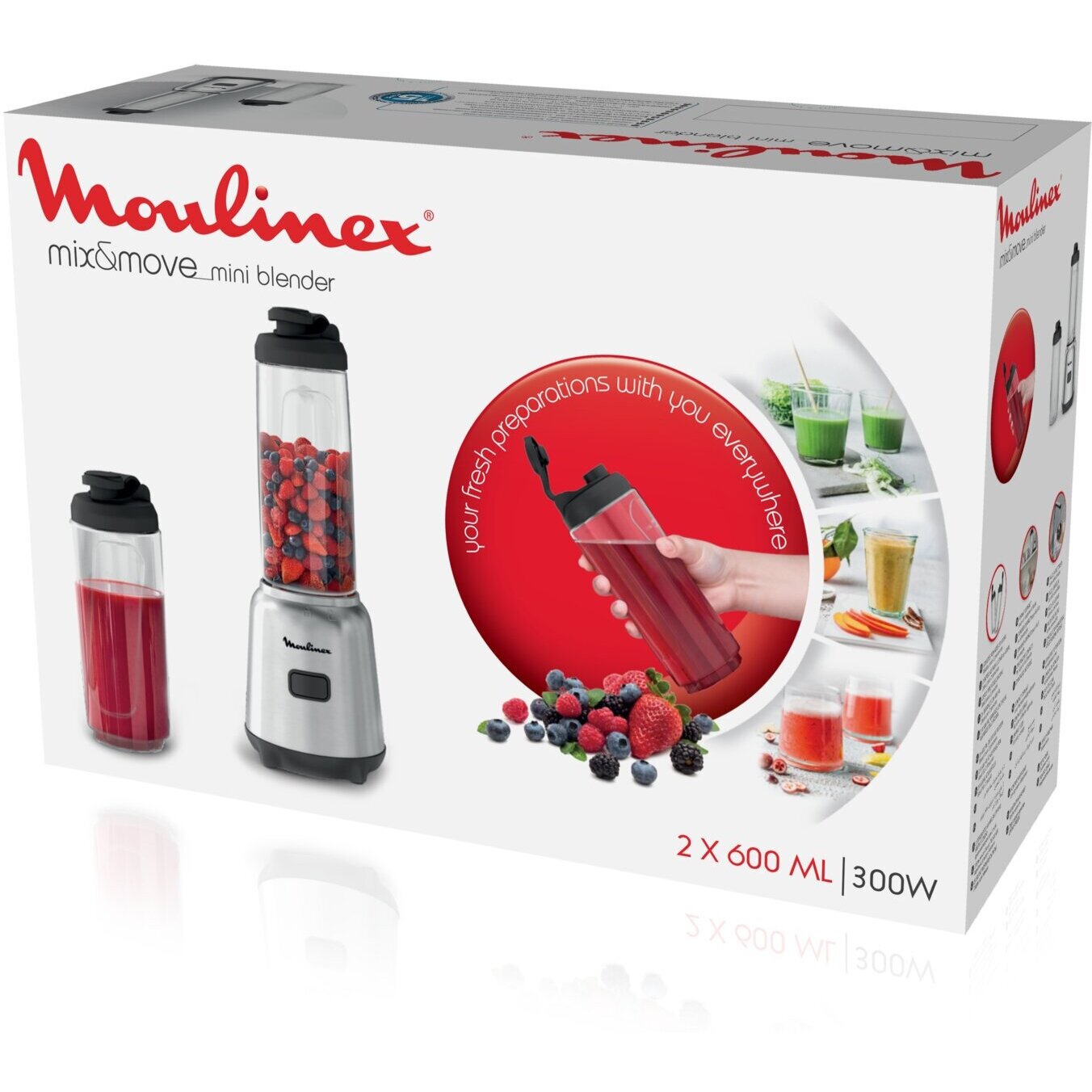 Блендер Moulinex LM15FD10 серебристый/черный — фотография 3