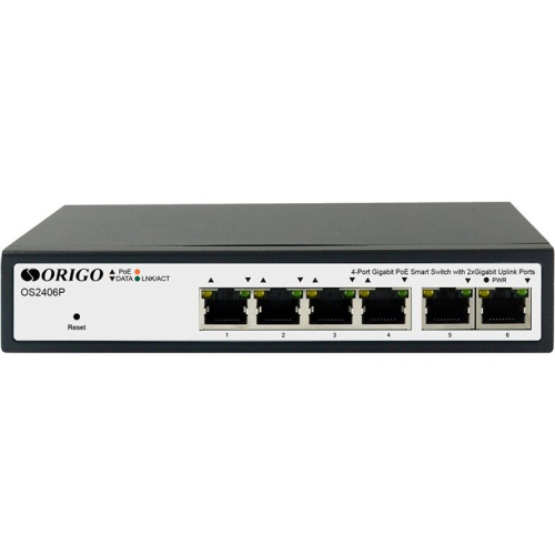 Коммутатор настраиваемый Origo OS2406P/60W OS2406P/60W/A1A 6x1Гбит/с 4PoE 60W