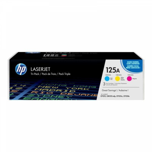 Картридж лазерный HP CF373AM голубой/пурпурный/желтый x3упак. (1400стр) для HP CP1215/1515