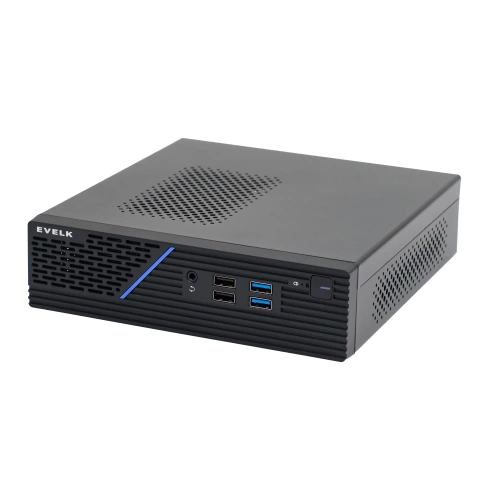 Корпус Foxline EV-109-AD120 (FL-109-AD120-DC-EVLK) mITX, w/ ext.PSU 120W, DC-converter, w/2хUSB2.0+2хUSB3.0, 1x40mmFan