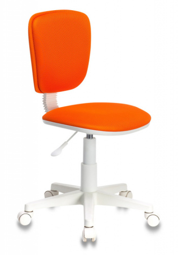 Кресло детское Бюрократ CH-W204NX/Orange оранжевый TW-96-1 (пластик белый)