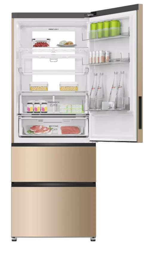 Холодильник Haier A4F742CGGU1 золотистый трехкамерный Холодильник Haier A4F742CGGU1 золотистый трехкамерный — Корпус и элементы управления