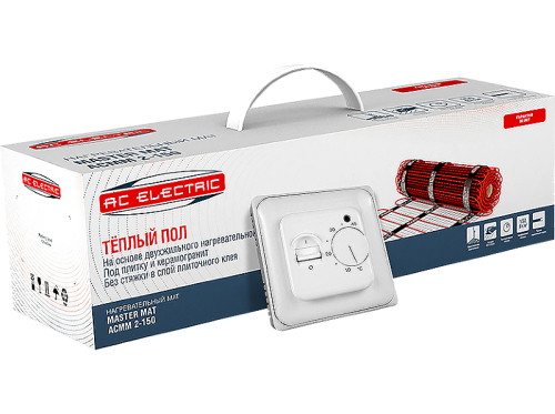 Комплект теплого пола AC Electric ACMM 2-150-0.5 с терморегулятором