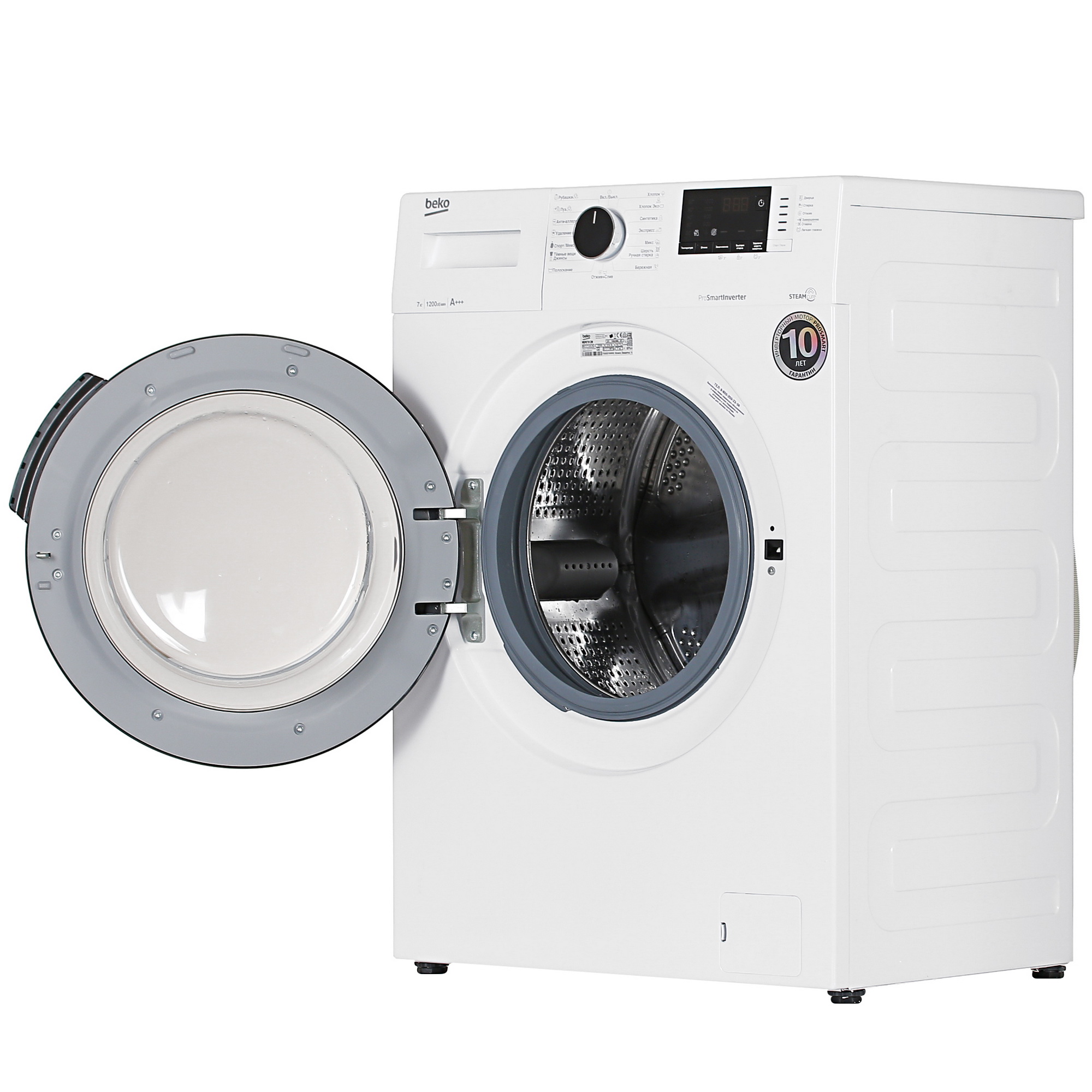 Стиральная машина Beko WSPE7612W белый Стиральная машина Beko WSPE7612W белый — Внешний вид с другого ракурса
