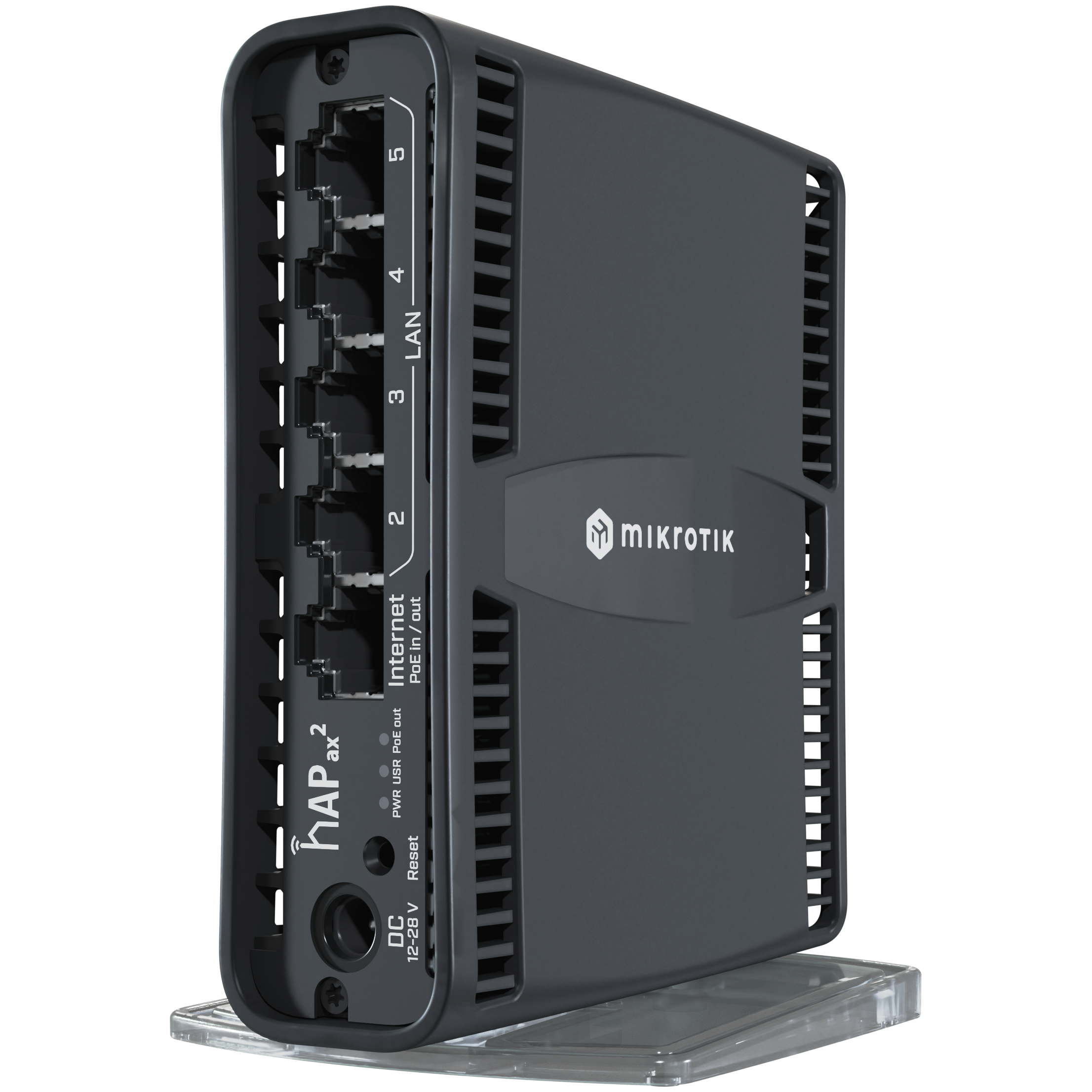 Роутер MikroTik hAP (C52iG-5HaxD2HaxD-TC) Роутер MikroTik hAP (C52iG-5HaxD2HaxD-TC) — WAN/LAN‑порты и органы управления
