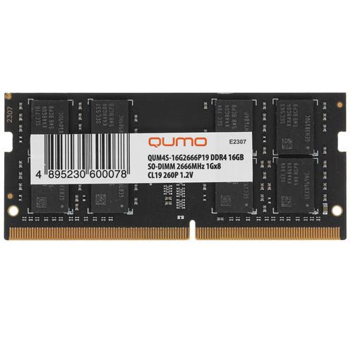 Оперативная память SODIMM QUMO [QUM4S-16G2666P19] 16 ГБ