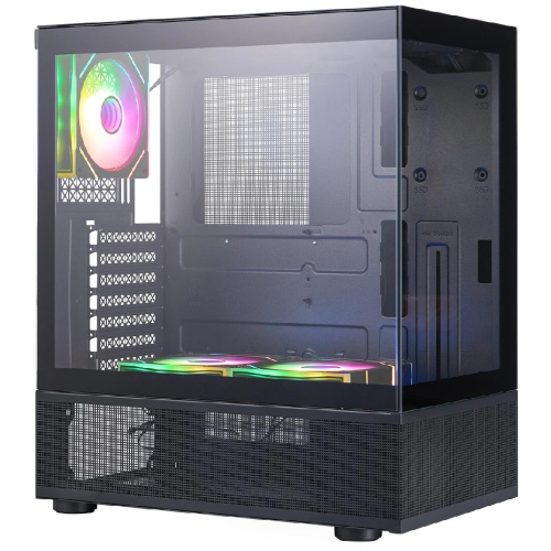 Корпус 1STPLAYER Miku Mi7-A ARGB Black (Mi7-A-BK-2FC7R-1FC7) / ATX / 3x120mm ARGB fans