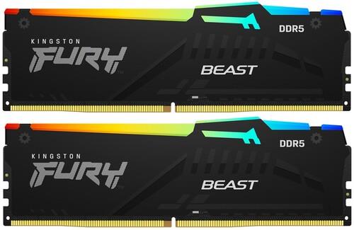 Оперативная память Kingston FURY Beast Black RGB [KF552C40BBAK2-64] 64 ГБ