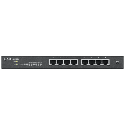 Коммутатор Zyxel GS1900-8 v2 (GS1900-8-EU0102F) 8G управляемый