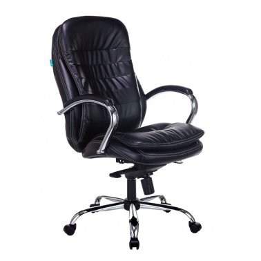 Кресло руководителя Бюрократ T-9950/BLACK-PU сиденье черный искусственная кожа крестовина хром