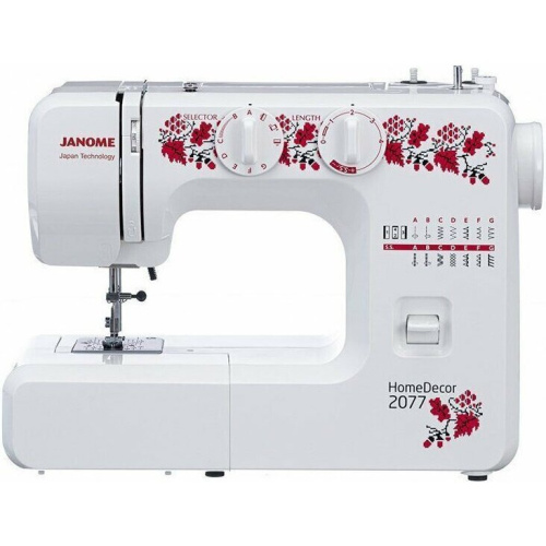 Швейная машина Janome HomeDecor 2077 белый/цветы
