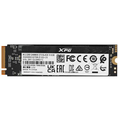 512 ГБ M.2 NVMe накопитель ADATA XPG GAMMIX S70 BLADE [AGAMMIXS70B-512G-CS]