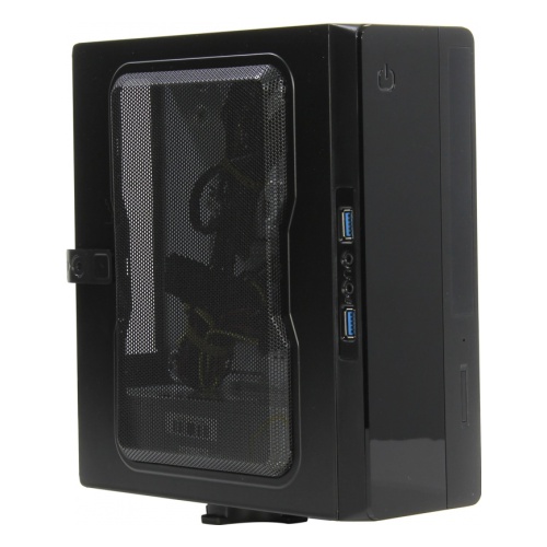 Корпус POWERMAN EQ101 (6117414) Desktop / SFF, mini-ITX, 200W PM-200ATX, USB3.0x2 + Audio, черный