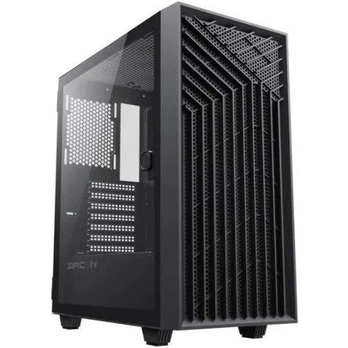 Корпус Zircon Tropez BK без БП (Midi Tower,ATX, Черн,1*USB3.0,1*USB2.0)