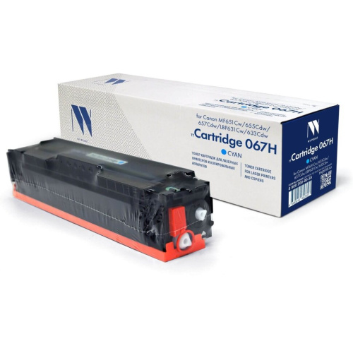 Картридж NV Print 067HC/5105C002A (NV-067HC) для Canon i-SENSYS LBP631Cw/LBP633Cdw/MF651Cw/MF655Cdw/MF657Cdw (2350k)голубой, с чипом