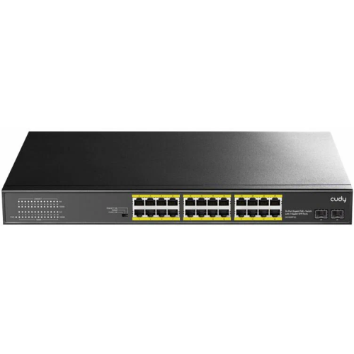 Коммутатор неуправляемый Cudy GS1028PS2 (L2) 24x1Гбит/с 2SFP 24PoE+ 300W