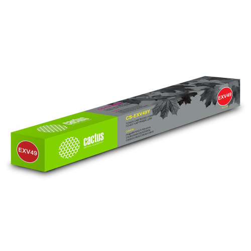 Картридж лазерный Cactus CS-EXV49Y C-EXV49Y Y желтый 19000стр для Canon IR C3320/C3320i/C3325i/C3330i/C3500/C3520i MFP/C3525i MFP/C3530i MFP