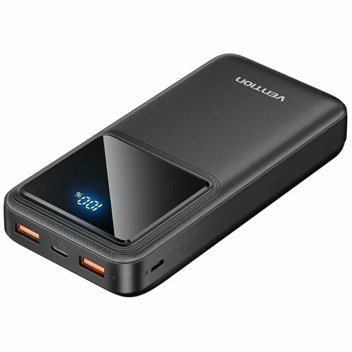 Внешний аккумулятор Vention FHLB0 20000mAh (M/C-A/A) 22.5W Черный с LED дисплеем
