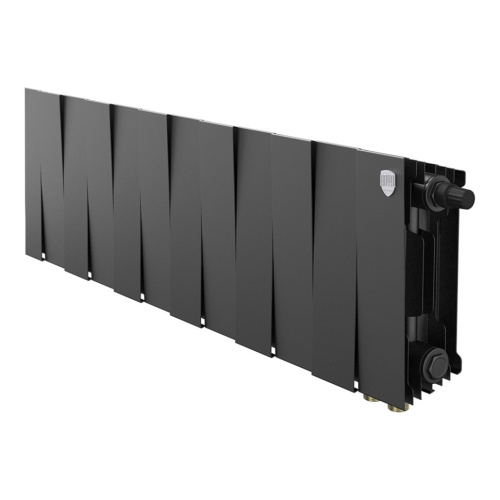 Биметаллический радиатор отопления Royal Thermo PianoForte 200 черный VR80 12 секций