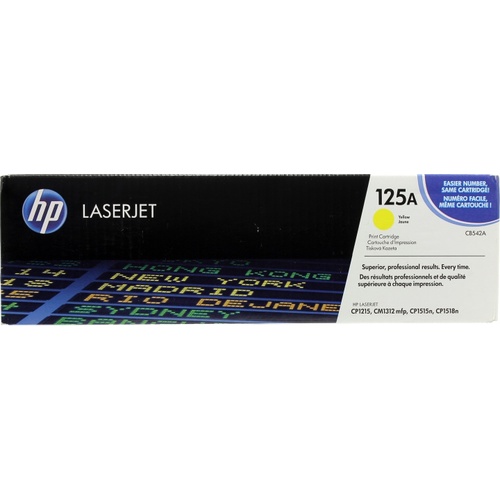 Картридж лазерный HP 125A CB542A желтый (1400стр.) для HP CLJ CP1215/CP1515/CP1518