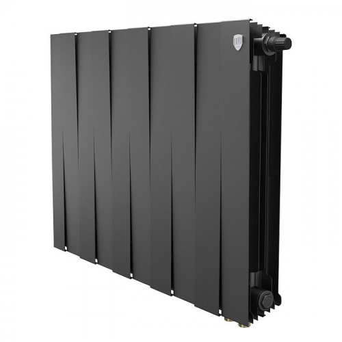 Биметаллический радиатор отопления  Royal Thermo Pianoforte 500 Vdr80 10 Секций Noir Sable