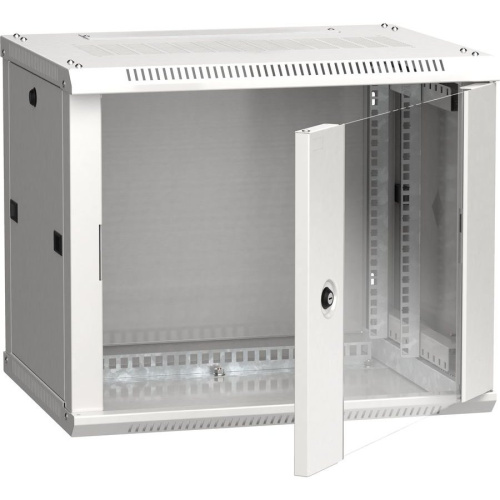 Шкаф коммутационный ITK Linea W (LWR3-06U64-GF) настенный 6U 600x450мм пер.дв.стекл серый сталь