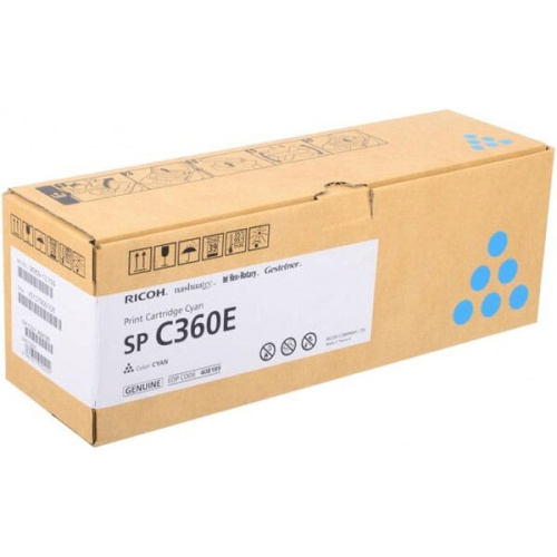 Картридж лазерный Ricoh SP C360E 408189 голубой 1500стр для Ricoh SP C360DNw/C360SNw/C360SFNw/C361SFNw