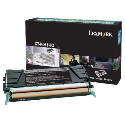 Тонер-картридж Lexmark X746H1KG X746H1KG черный для X746den X748den X748dte 12к