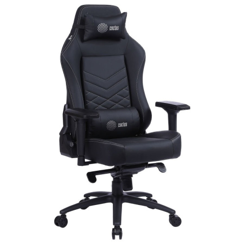 Кресло игровое Cactus CS-CHR-0112BL черный с подголов.