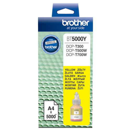 Картридж струйный Brother BT5000Y желтый для Brother DCP-T300/T500W/T700W(5000стр.)
