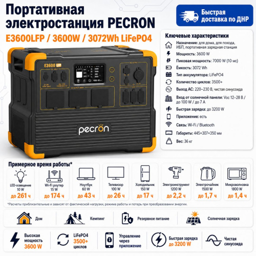 Портативная электростанция Pecron E3600LFP