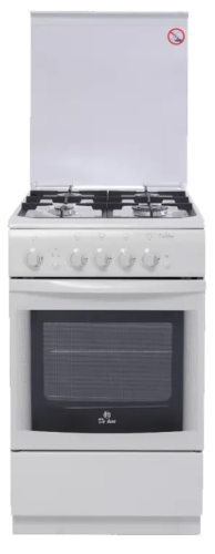 Газовая плита De Luxe 506040.04 г (кр) чр белый