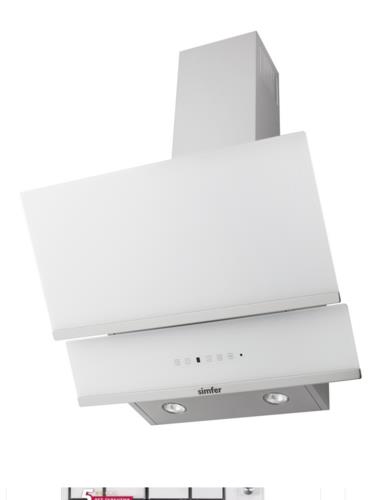 Вытяжка наклонная Simfer SM63W1 белый/белый, серебристый Вытяжка наклонная Simfer SM63W1 белый/белый, серебристый — Дополнительный ракурс