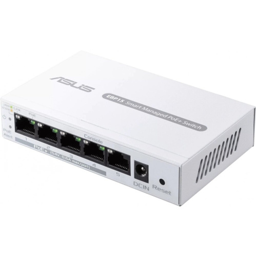 Коммутатор управляемый Asus EBP15 (L2+) 5x1Гбит/с 4PoE+ 60W