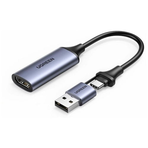 Видеозахват UGREEN CM489 40189 USB 1080P Video Capture Device Grey