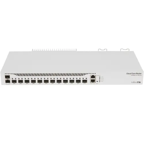 Роутер Mikrotik CCR2004-1G-12S+2XS Роутер Mikrotik CCR2004-1G-12S+2XS — Антенны, корпус и индикация
