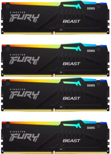 Оперативная память Kingston FURY Beast Black RGB [KF556C40BBAK4-128] 128 ГБ