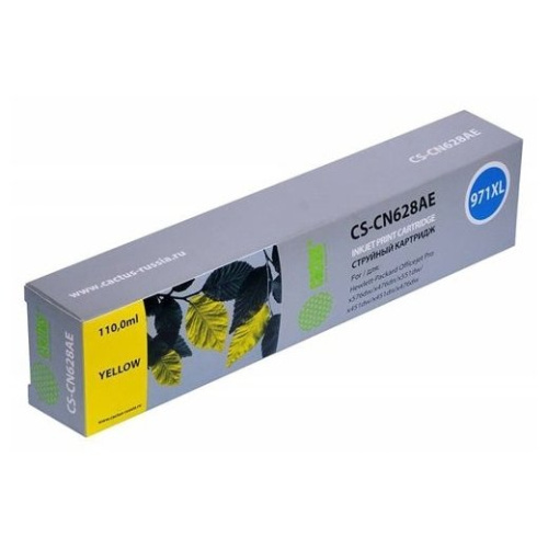 Картридж струйный Cactus CS-CN628AE 971XL желтый для HP Officejet Pro X476dw/X576dw/X451dw (113ml)